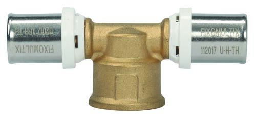 Té multicouche à sertir Ø40 et centre femelle 3/4'' (20/27)